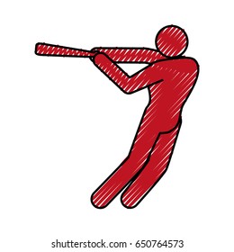 Baseball player pictogram