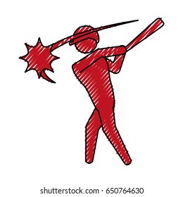 Baseball player pictogram
