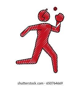 Baseball player pictogram