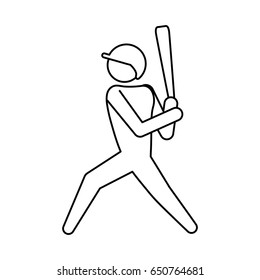 Baseball player pictogram
