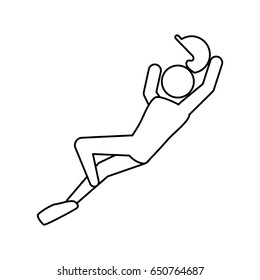 Baseball player pictogram