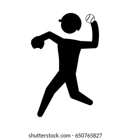 Baseball player pictogram