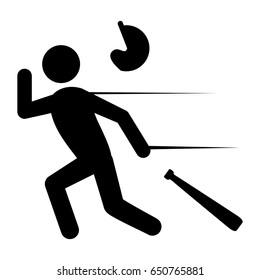 Baseball player pictogram