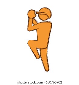 Baseball player pictogram