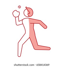 Baseball player pictogram