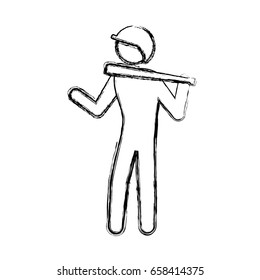Baseball player pictogram