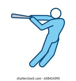 Baseball player pictogram
