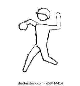 Baseball player pictogram
