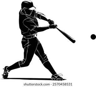 Baseball player premium silhouette vector template. Baseball player, Sports lover, Baseball man, game, sports, soccer 