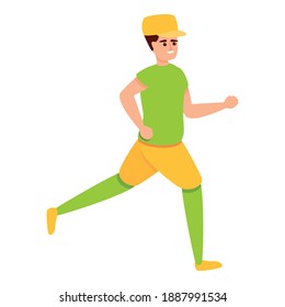 Baseball player run icon. Cartoon of baseball player run vector icon for web design isolated on white background