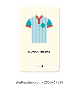 Baseball player shirt flat icon. T shirt isolated sign. Sport, uniform, apparel concept. Vector illustration symbol elements for web design