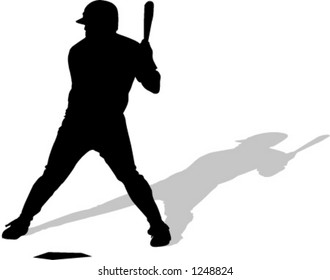 baseball player silhouette