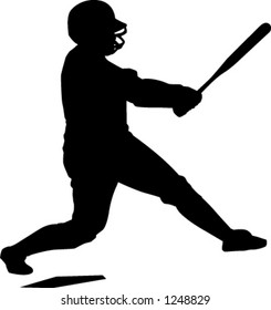 Baseball Player Silhouette Stock Vector (Royalty Free) 1248829 ...