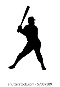 baseball player silhouette