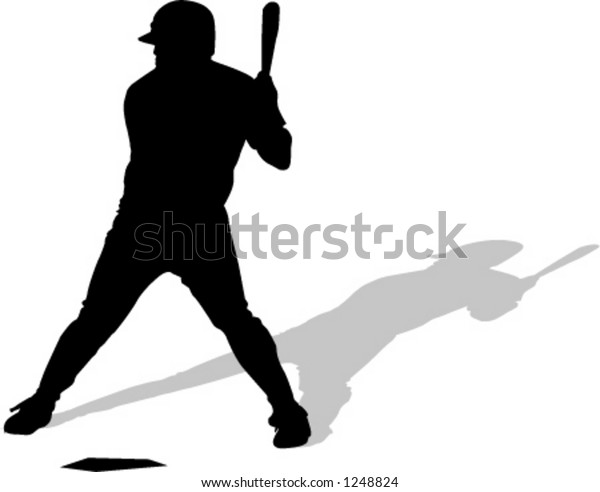 Baseball Player Silhouette Stock Vector (Royalty Free) 1248824 ...