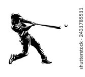 baseball player in silhouette logo
