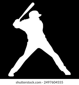 baseball player silhouette logo design