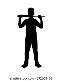 Baseball player silhouette vector