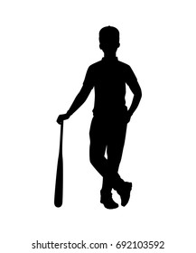 Baseball player silhouette vector