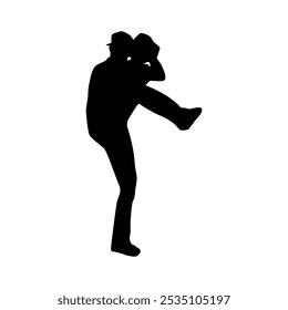 BASEBALL PLAYER SILHOUETTE VECTOR DESIGN 1