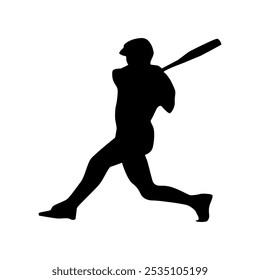 BASEBALL PLAYER SILHOUETTE VECTOR DESIGN 2