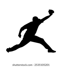 BASEBALL PLAYER SILHOUETTE VECTOR DESIGN 5