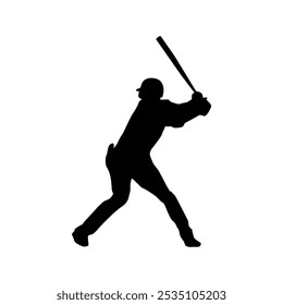 BASEBALL PLAYER SILHOUETTE VECTOR DESIGN 6