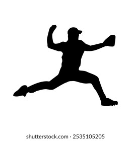 BASEBALL PLAYER SILHOUETTE VECTOR DESIGN 4