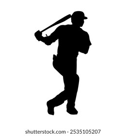 BASEBALL PLAYER SILHOUETTE VECTOR DESIGN 3