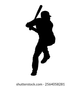 baseball player silhouette vector design illustrator