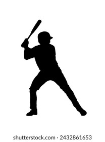 Baseball player silhouette vector illustrations,Baseball player detailed silhouettes