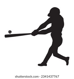 Baseball player silhouette vector Softball