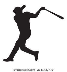 Baseball player silhouette vector Softball