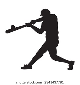 Baseball player silhouette vector Softball