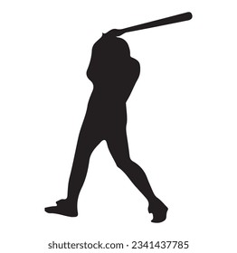 Baseball player silhouette vector Softball