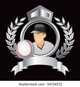 pantalla real plateada de jugador de béisbol