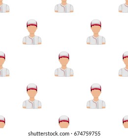 Baseball player. Baseball single icon in cartoon style vector symbol stock illustration web.