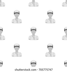 Baseball player. Baseball single icon in monochrome style vector symbol stock illustration web.