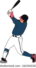 Baseball Player Sport Vector Graphic