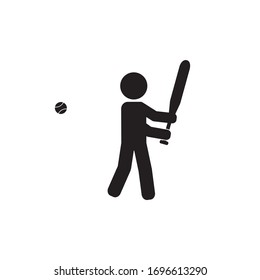 Baseball player sport vector icon