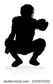 Baseball player in sports pose detailed silhouette