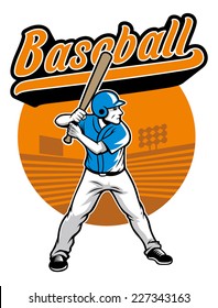 baseball player stand and ready to hit