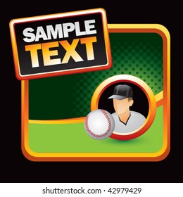 baseball player stylized ad