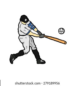 baseball player swinging bat