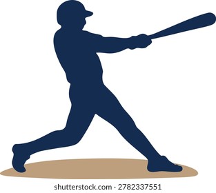 Baseball player swinging bat during game