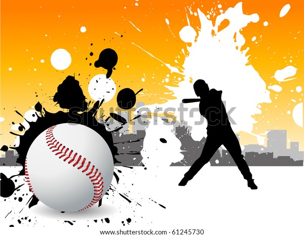 Baseball Player Vector Stock Vector (Royalty Free) 61245730