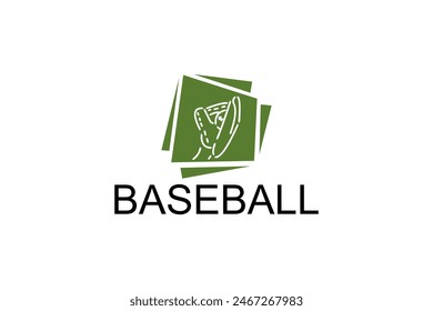 Baseball player vector line icon. batter and ball logo, equipment sign. sport pictogram illustration