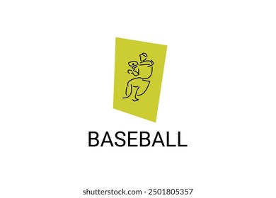 Baseball player vector line icon. batter and ball logo, equipment sign. sport pictogram illustration