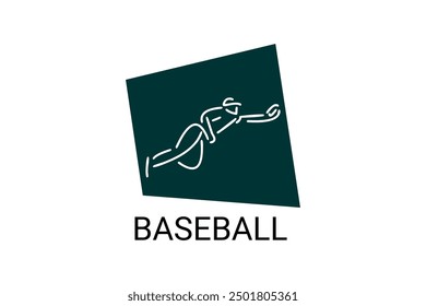 Baseball player vector line icon. batter and ball logo, equipment sign. sport pictogram illustration