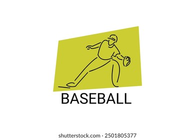 Baseball player vector line icon. batter and ball logo, equipment sign. sport pictogram illustration